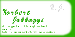 norbert jobbagyi business card